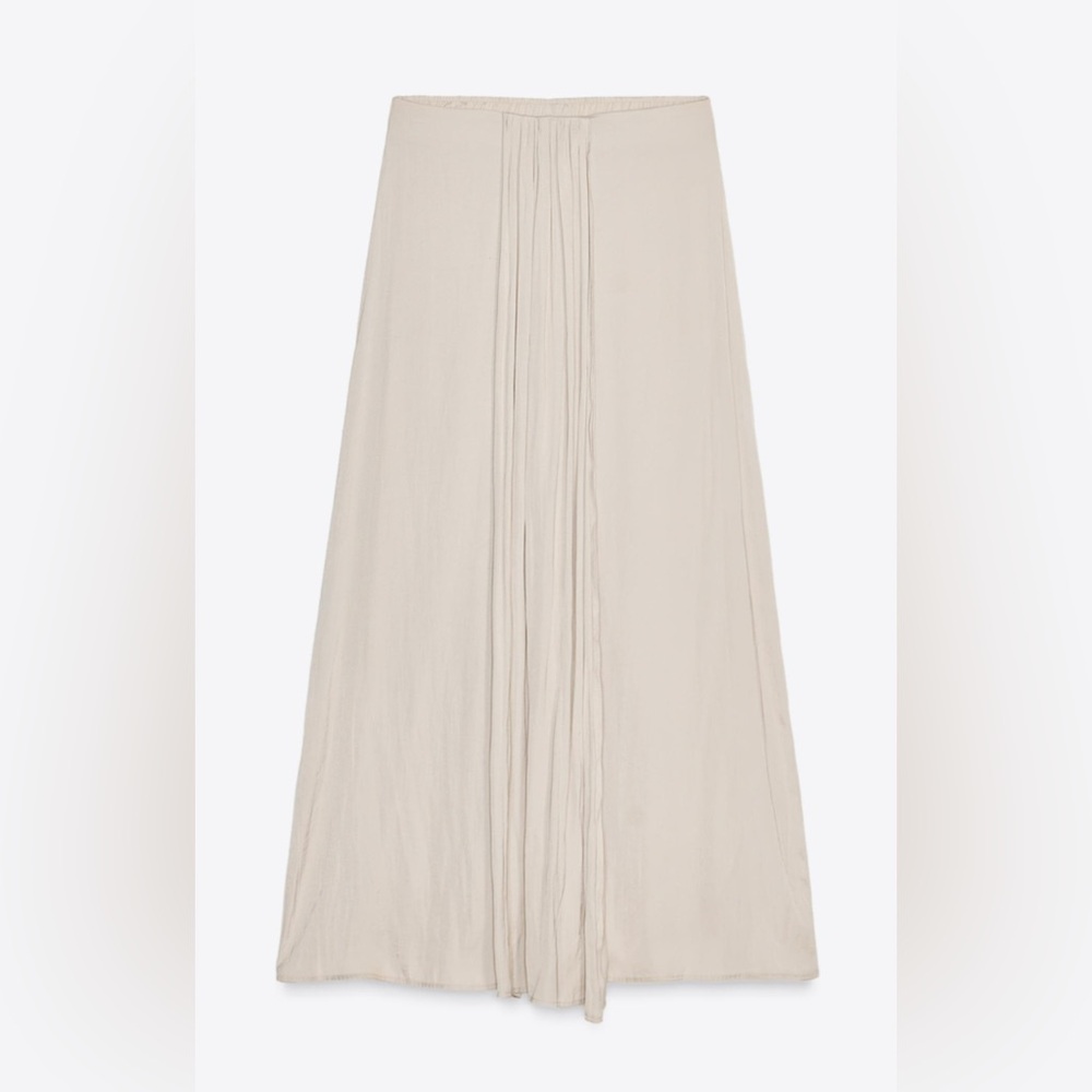 Zara Cream Wide leg Pants